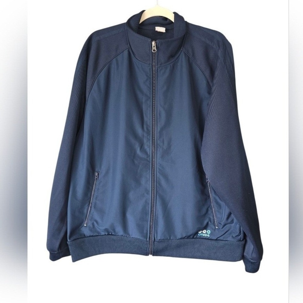 Old Navy Navy Men's 3X Blue ON94 Full Zip Track Jacket Activewear 100% Polyester